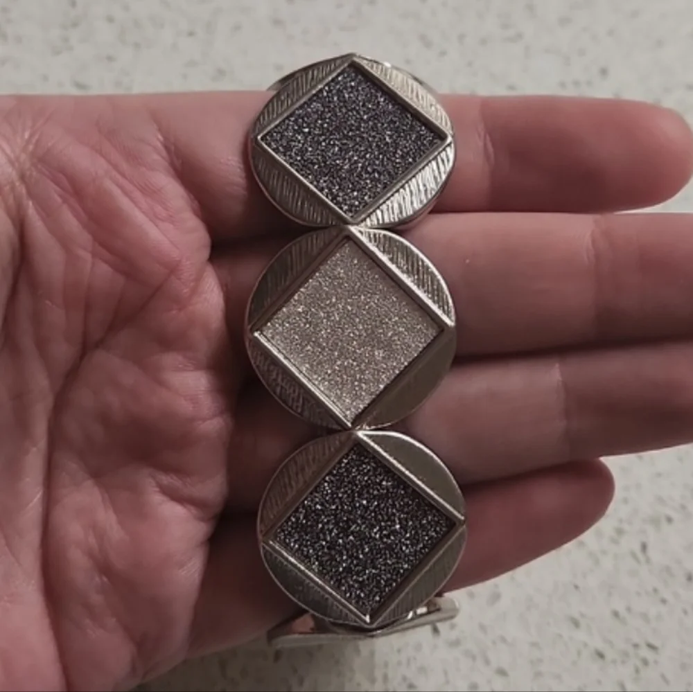 Charming Charlie Silver Sparkly Stretch Bracelet
